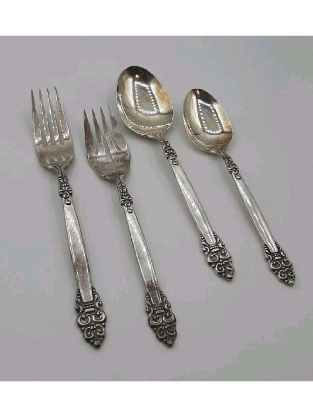 VTG Spanish CROWN Community Silverplate Soup Spoon Teaspoon Dinner & Salad Fork